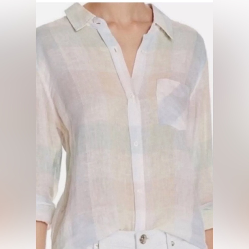 Rails Charli pastel buffalo button down shirt